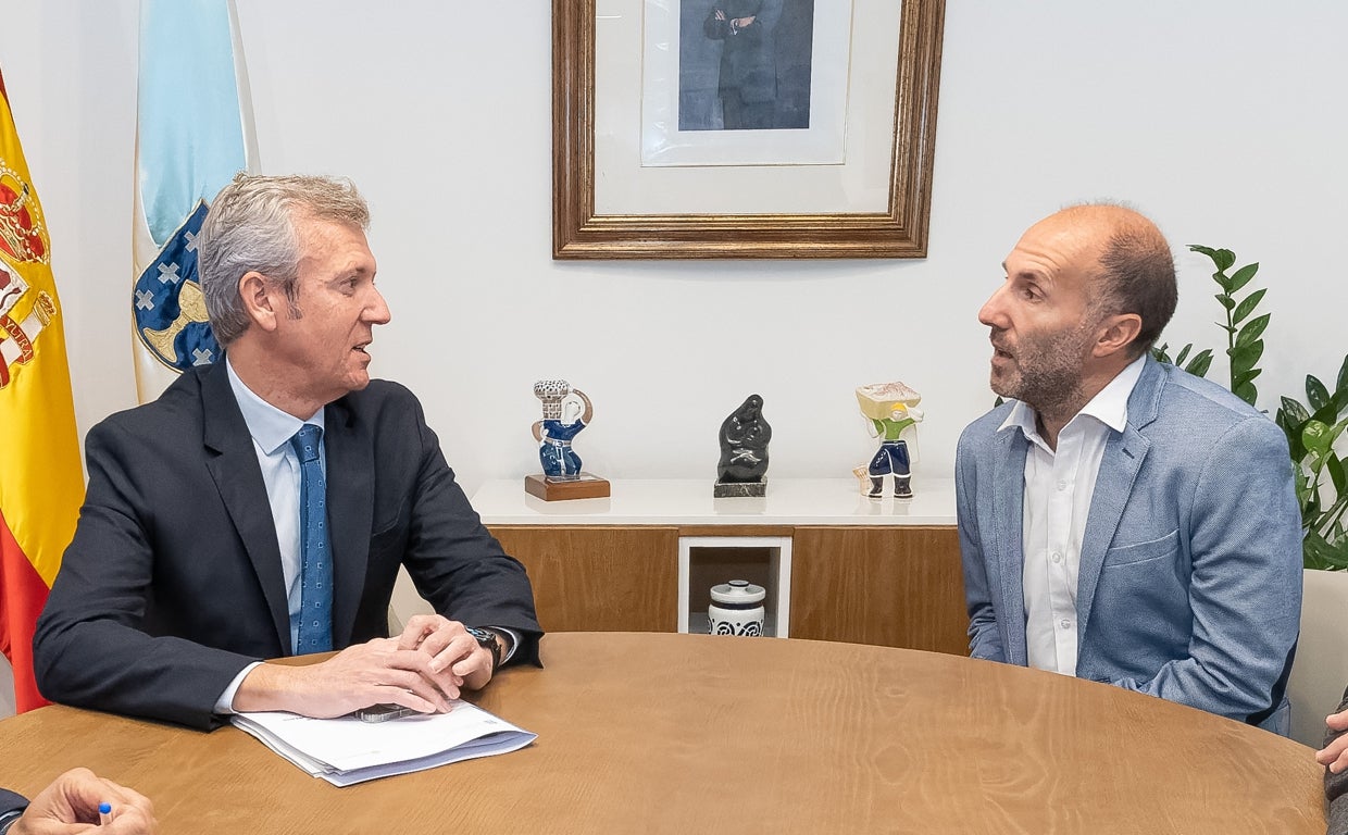 Alfonso Rueda y Gonzalo Pérez Jácome en la reunión mantenida en Orense