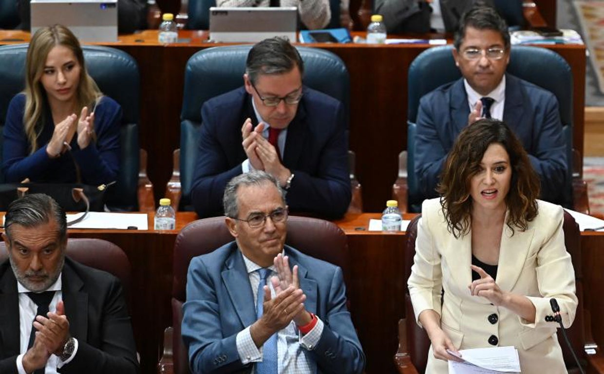 Isabnel Díaz Ayuso, hoy en la Asamblea de Madrid