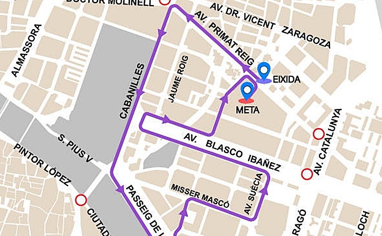 Calles cortadas en Valencia este domingo 16 de octubre: así afectará la carrera popular a las oposiciones de Sanidad