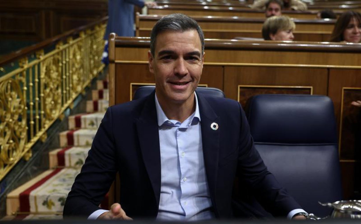 El presidente del Gobierno, Pedro Sánchez, en el Congreso de los Diputados