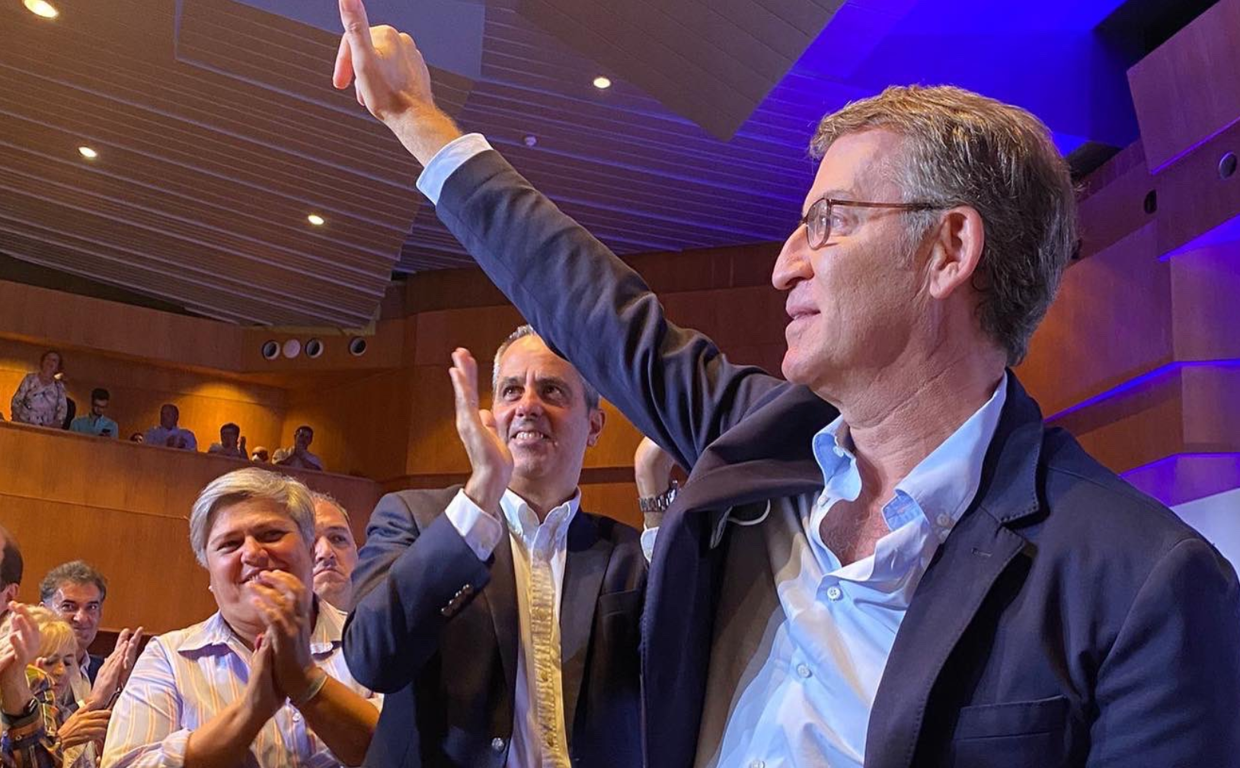 Alberto Núñez Feijóo en su intervención en Gran Canaria