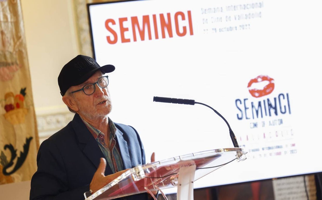 Javier Angulo, director de la Seminci, durante la presentación oficial de la 67 edición