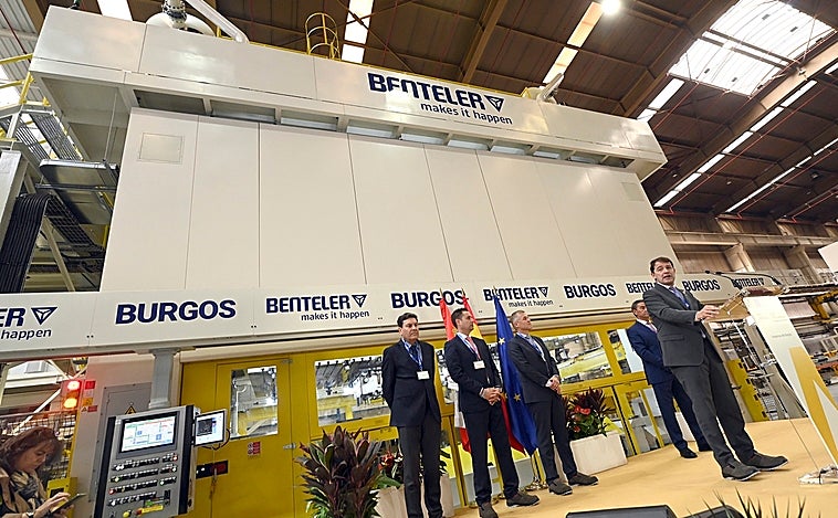 Benteler inaugura en su planta de Burgos una nueva prensa de estampación en frío