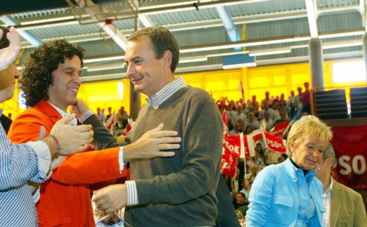 Pedro Zerolo junto a José Luis Rodríguez Zapatero en 2006