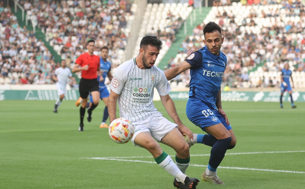 Carlos Puga, en el partido ante el Sanse
