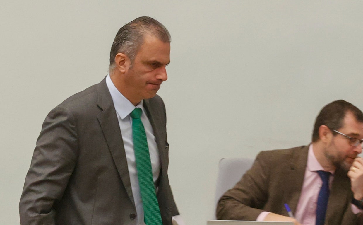 Javier Ortega Smith, este martes, en el Ayuntamiento de Madrid