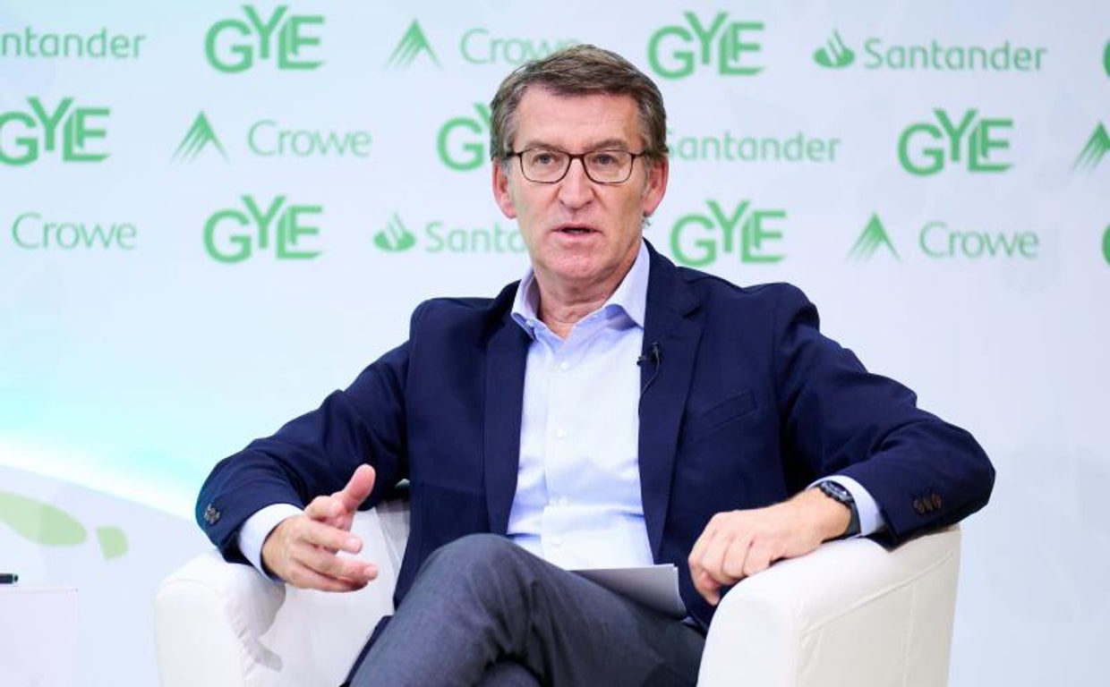 El presidente del PP, Alberto Núñez Feijóo