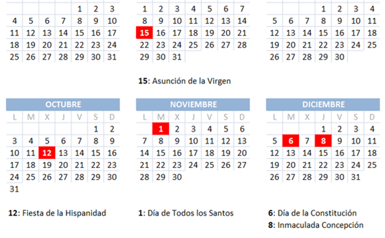 Festivo En Valencia 2023 Calendario laboral 2022 en Valencia: cómo caen los festivos y puentes de  diciembre