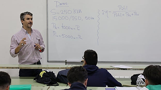Una clase, hoy en el IES Maimónides del Grado de Sistemas Electrotécnicos