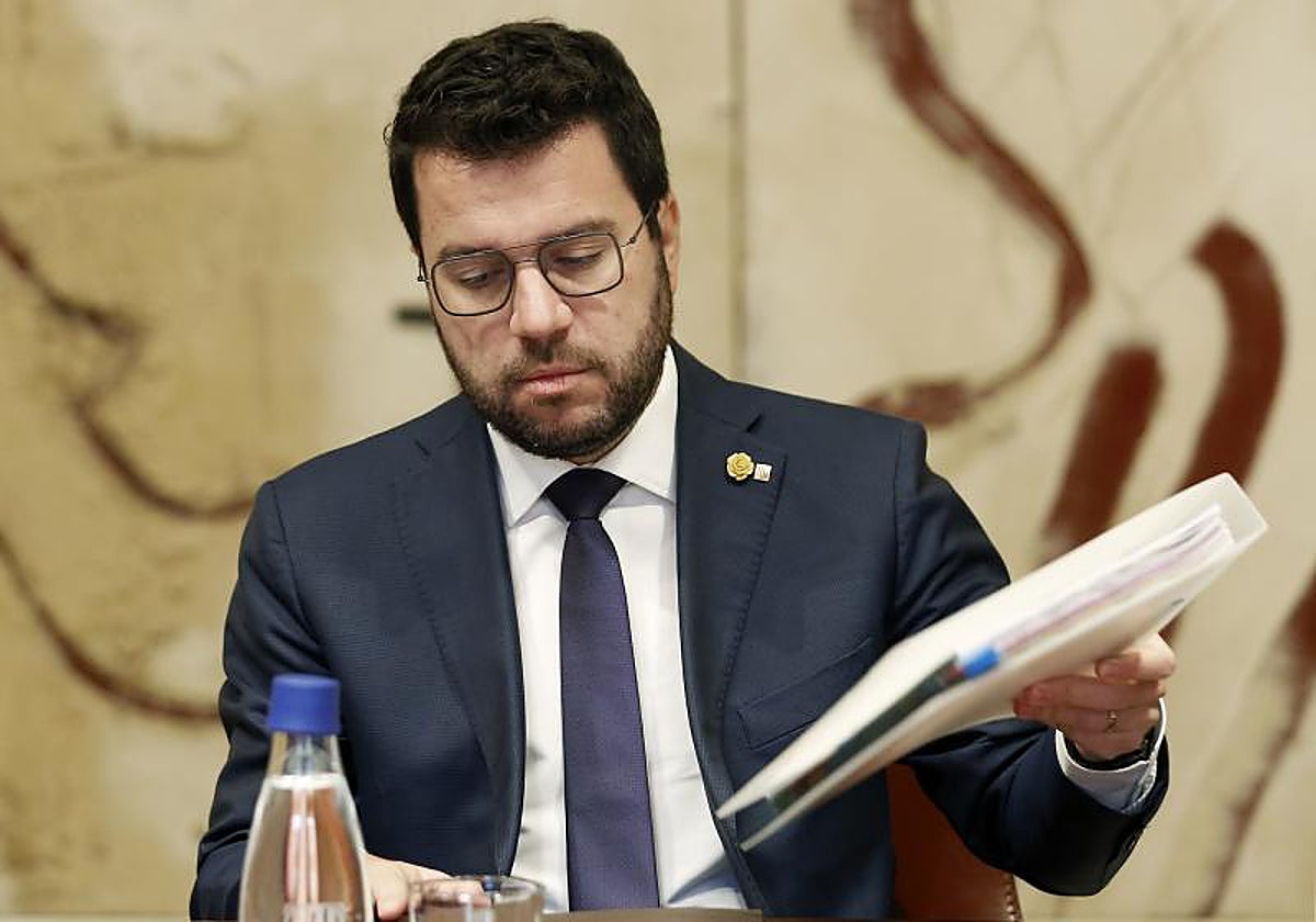 Aragonès, este martes en el Palau de la Generalitat