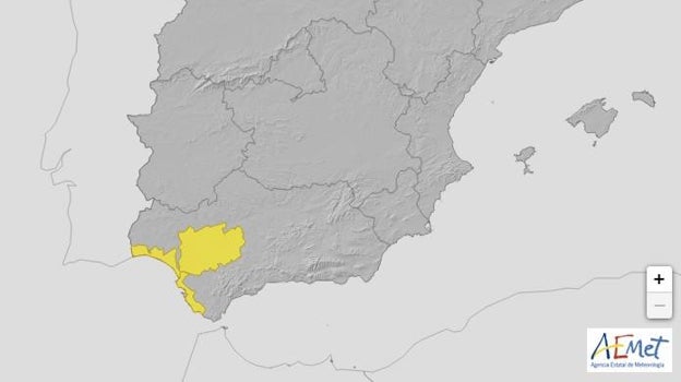 Comarcas andaluzas en aviso amarillo este miércoles