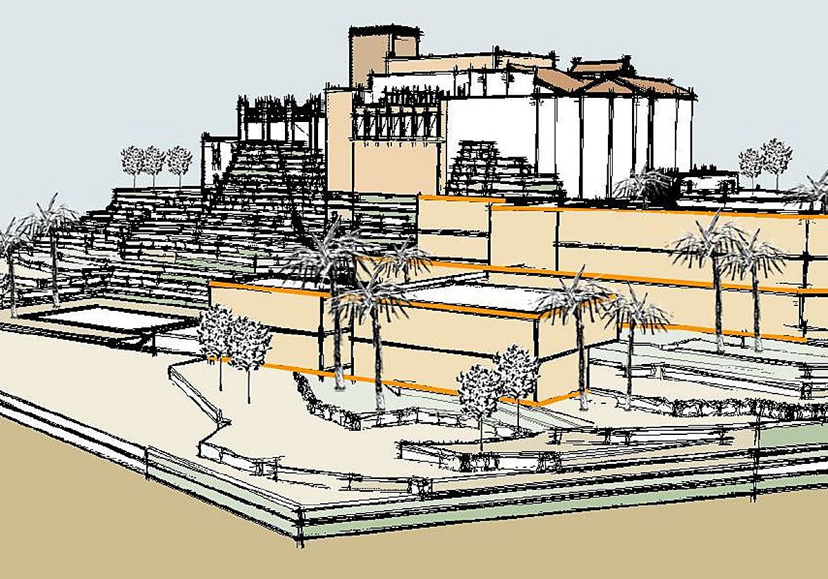 Recreación del nuevo aspecto que tendrá el Castilo de la Albaida