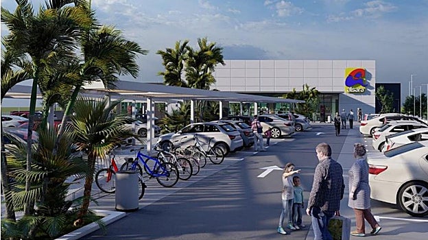 Infografía de ls futura superficie comercial de Alsara