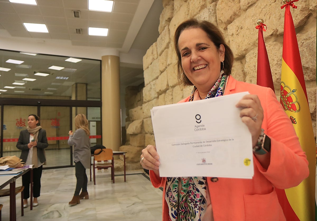 La edil de Reactivación Económica, hoy durante su comparecencia