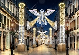 Ángeles celestiales de cuatro metros extenderán sus alas sobre la calle Larios en su nuevo espectáculo de luces de Navidad