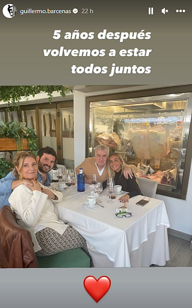Willy Bárcenas comparte una foto con sus padres, de permiso penitenciario