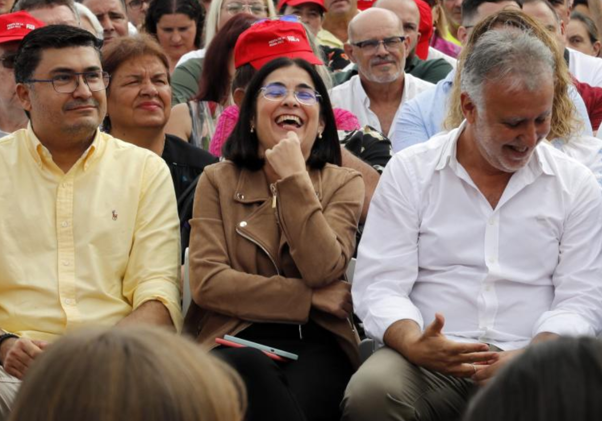 Carolina Darias en un acto del partido socialista en Las Palmas de Gran Canaria