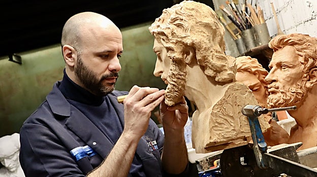 Javier López del Espino trabaja en una de sus obras