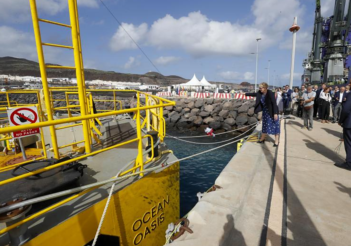 Prototipo 'Gaia' en su botadura en Gran Canaria