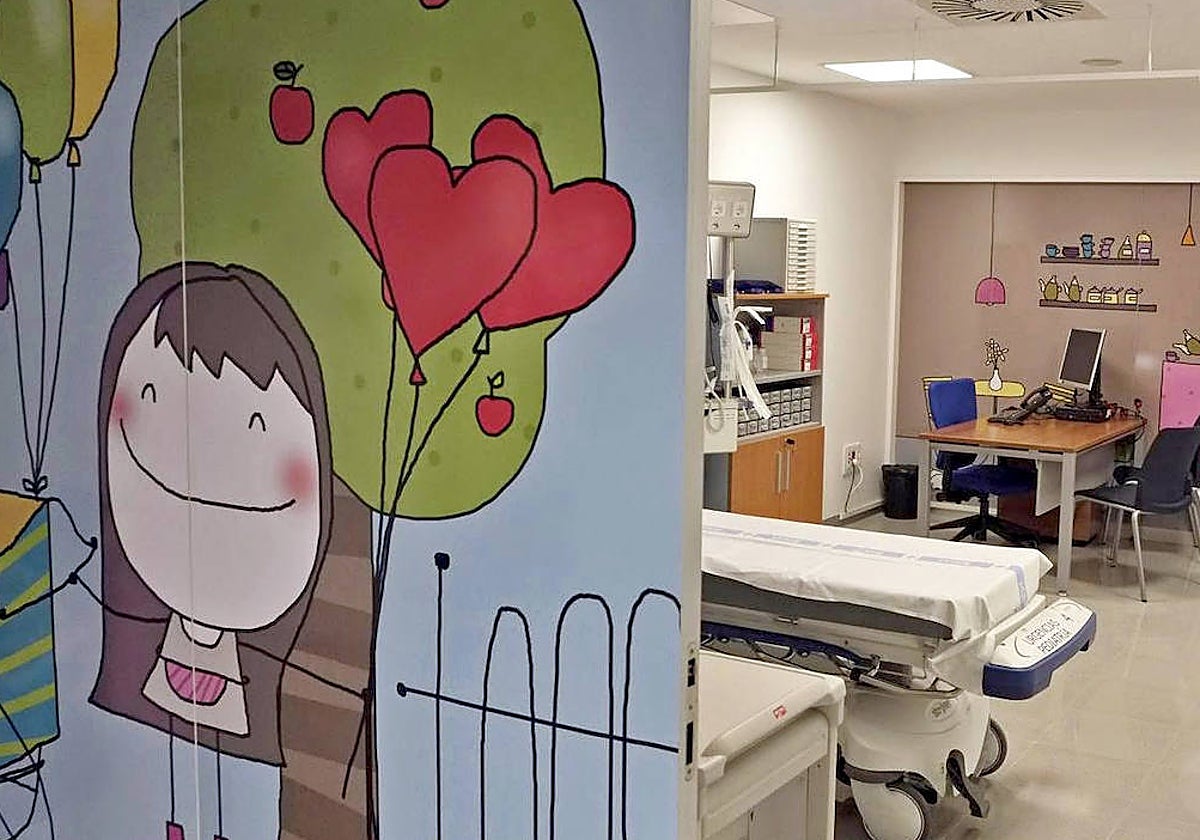 Zona de urgencias pediátricas en el Hospital Clínico de Valladolid