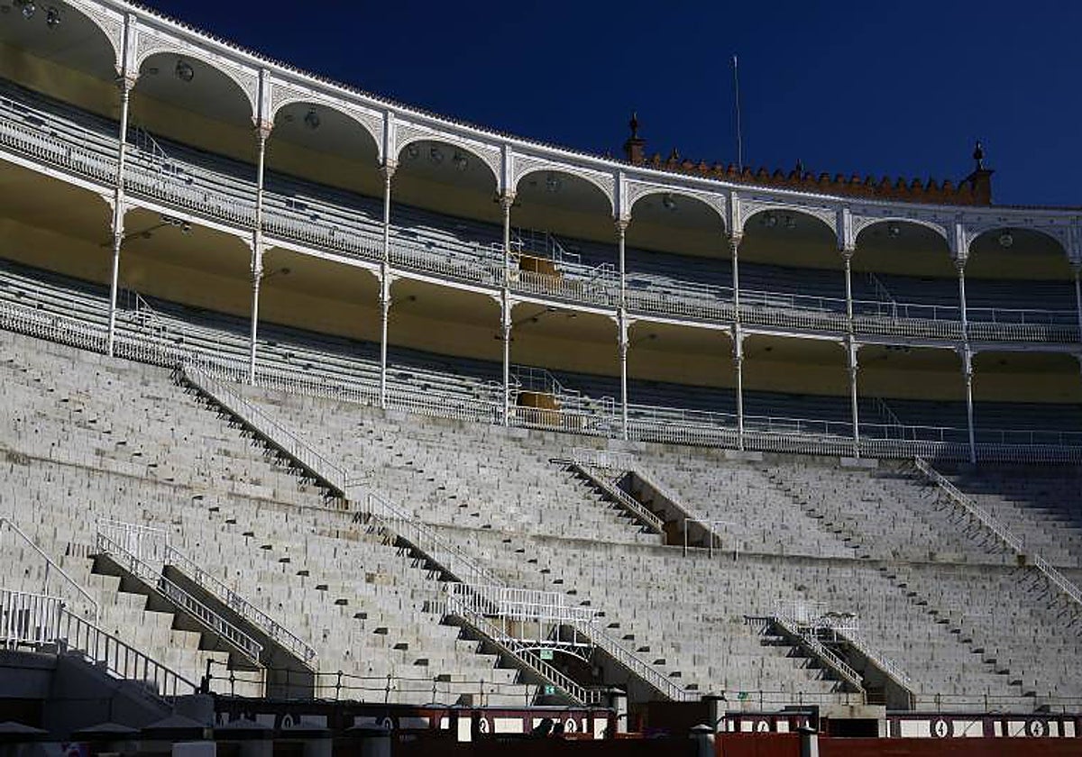 Gradas de la plaza de toros de Las Ventas, a principios de noviembre