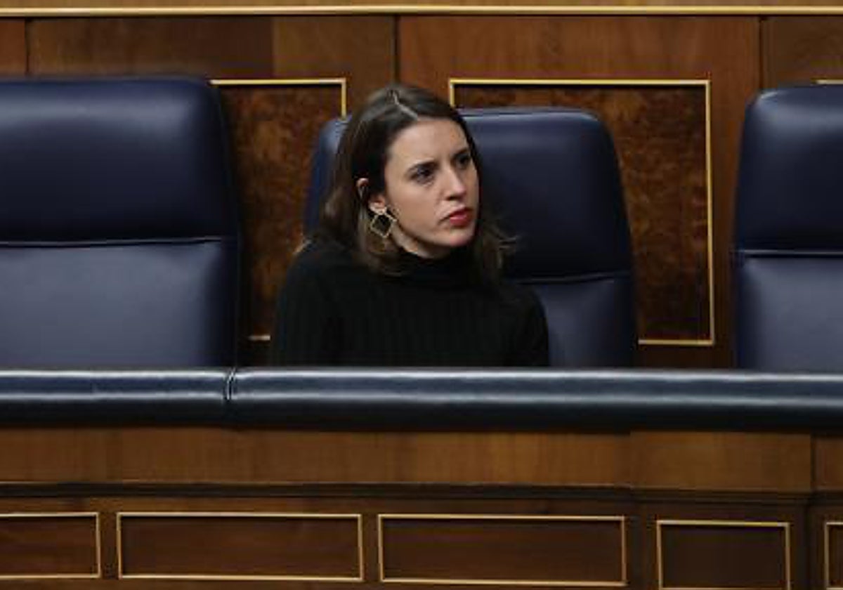 Irene Montero, ministra de Igualdad, ayer en el Congreso