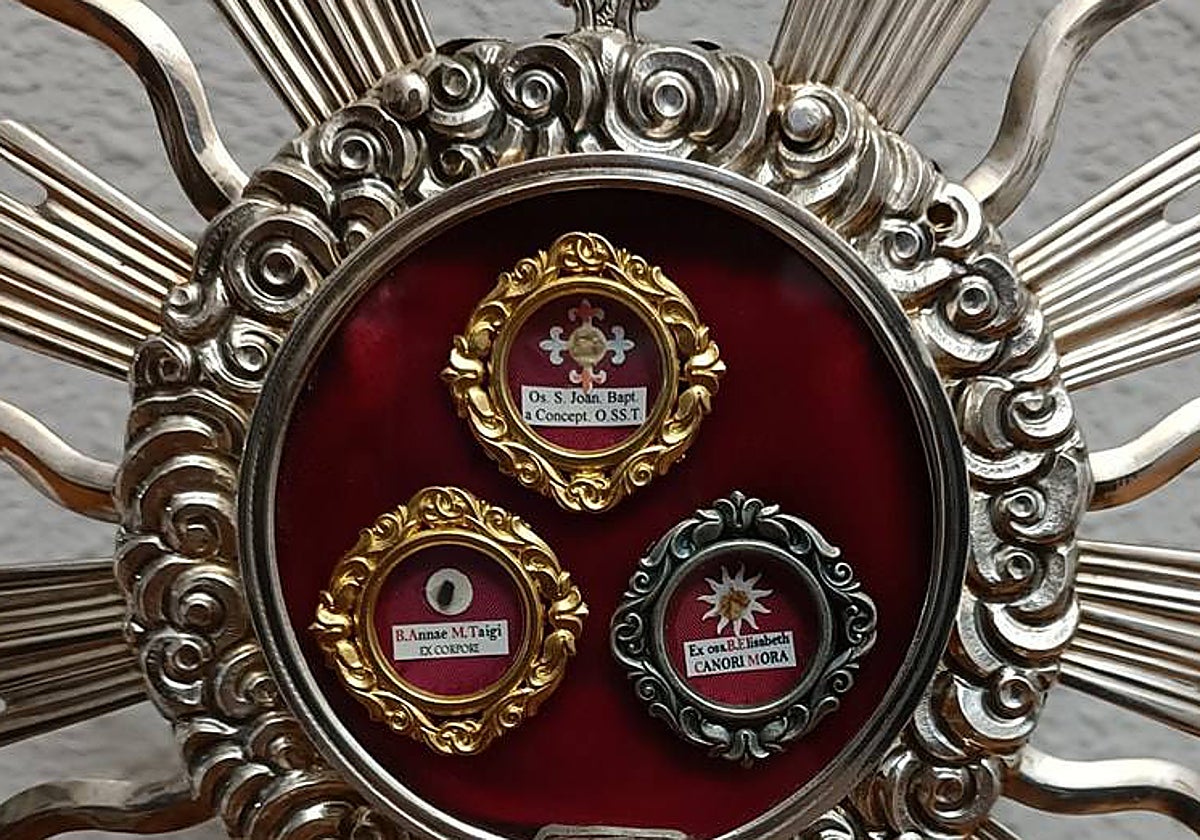 Detalle del relicario que custodia la hermandad del Rescatado a perpetuidad