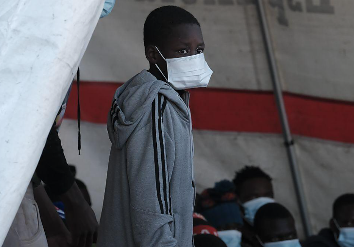 Uno de los menores llegados a Gran Canaria en patera en 2021