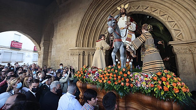 Paso de misterio de la Entrada Triunfal, el pasado Domingo de Ramos