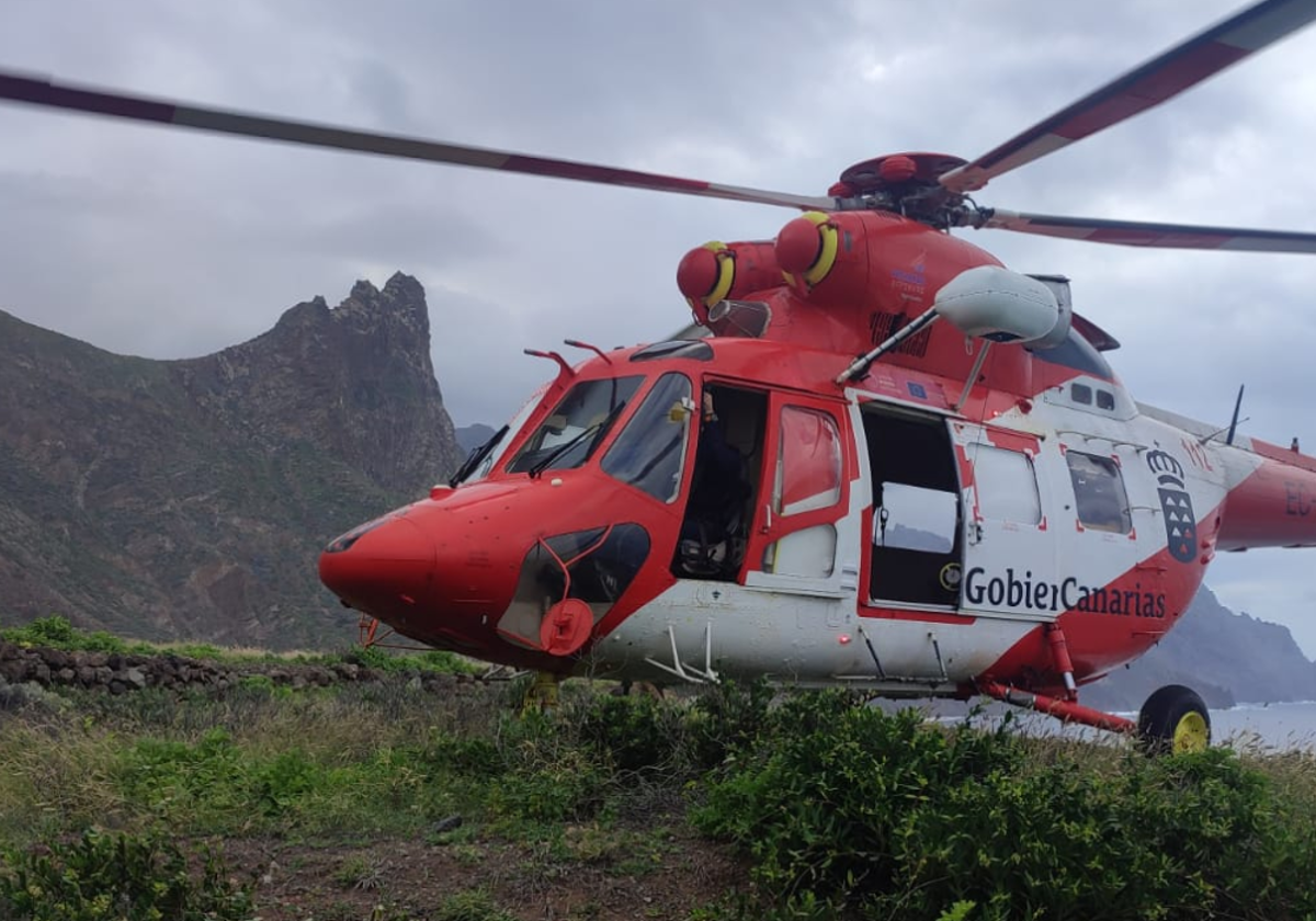 Helicóptero de rescate del Gobierno de Canarias