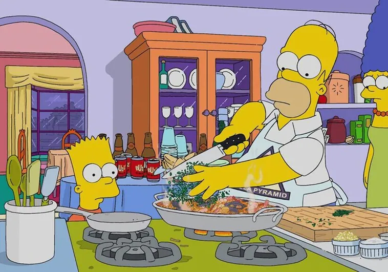 Los Simpson 'catalanizan' la paella valenciana: «Mi boca diría que estoy en Barcelona»