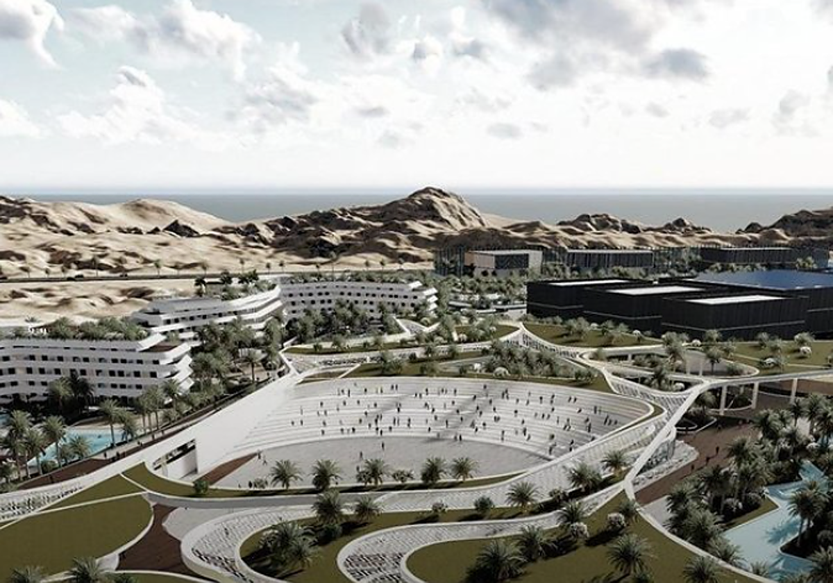 Recreación de la ciudad de cine 'Dreamland' en Fuerteventura