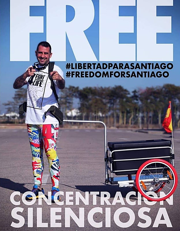 &#039;Freedom for Santiago&#039;: familiares y amigos del aventurero encarcelado en un viaje solidario se concentrarán en la Embajada de Irán