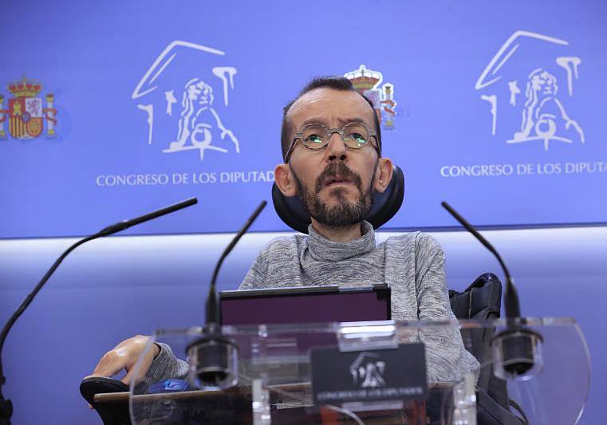 El portavoz de Unidas Podemos en el Congreso, Pablo Echenique