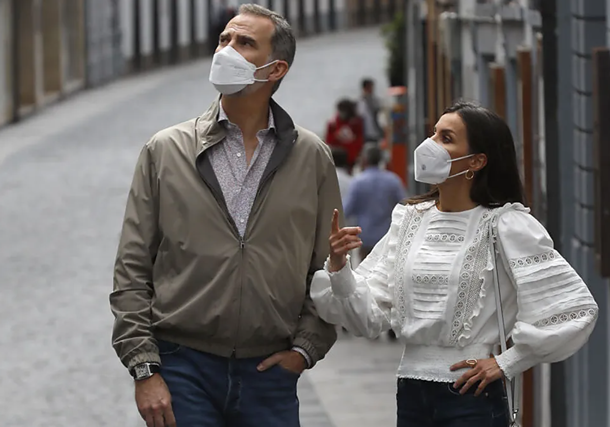 Los Reyes durante su visita a Santa Cruz de La Palma