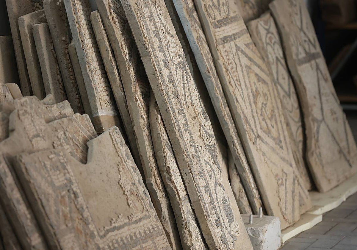 Placas de mosaico en el Área de Rserva del Silo