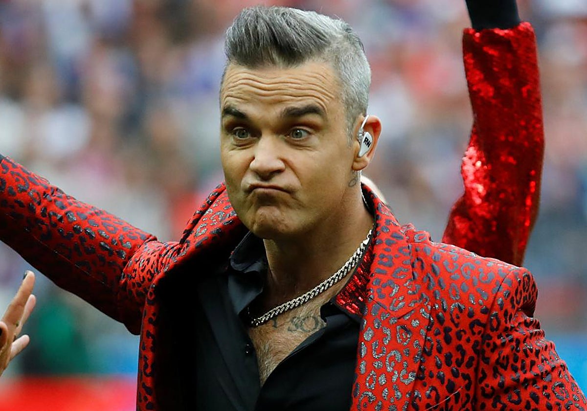 Robbie Williams en un concierto