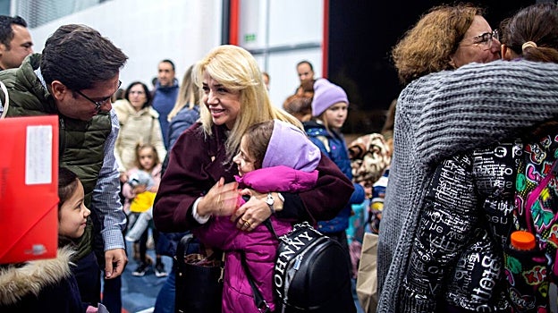 Imagen de la llegada a Valencia de los menores procedentes de Ucrania