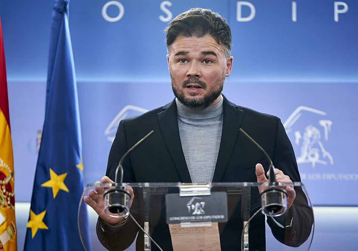 El portavoz de ERC en el Congreso, Gabriel Rufián