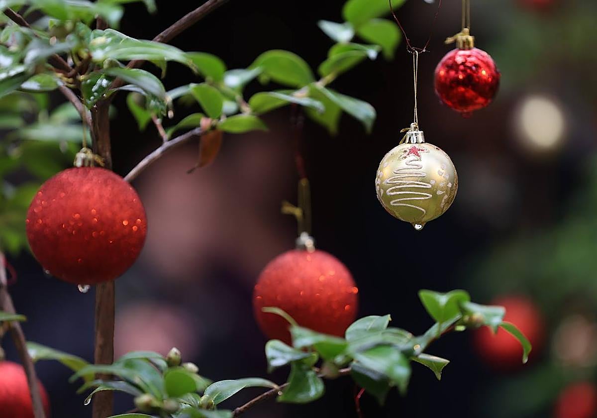 Adornos de uno de los patios abiertos esta Navidad