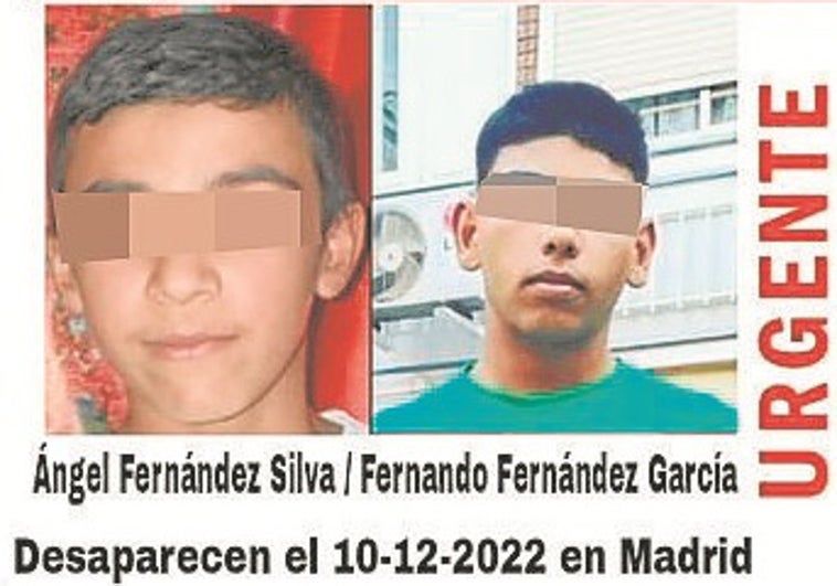 Desesperación y rabia tras ocho días sin noticias de los primos de 11 y 17 años Ángel y Fernando