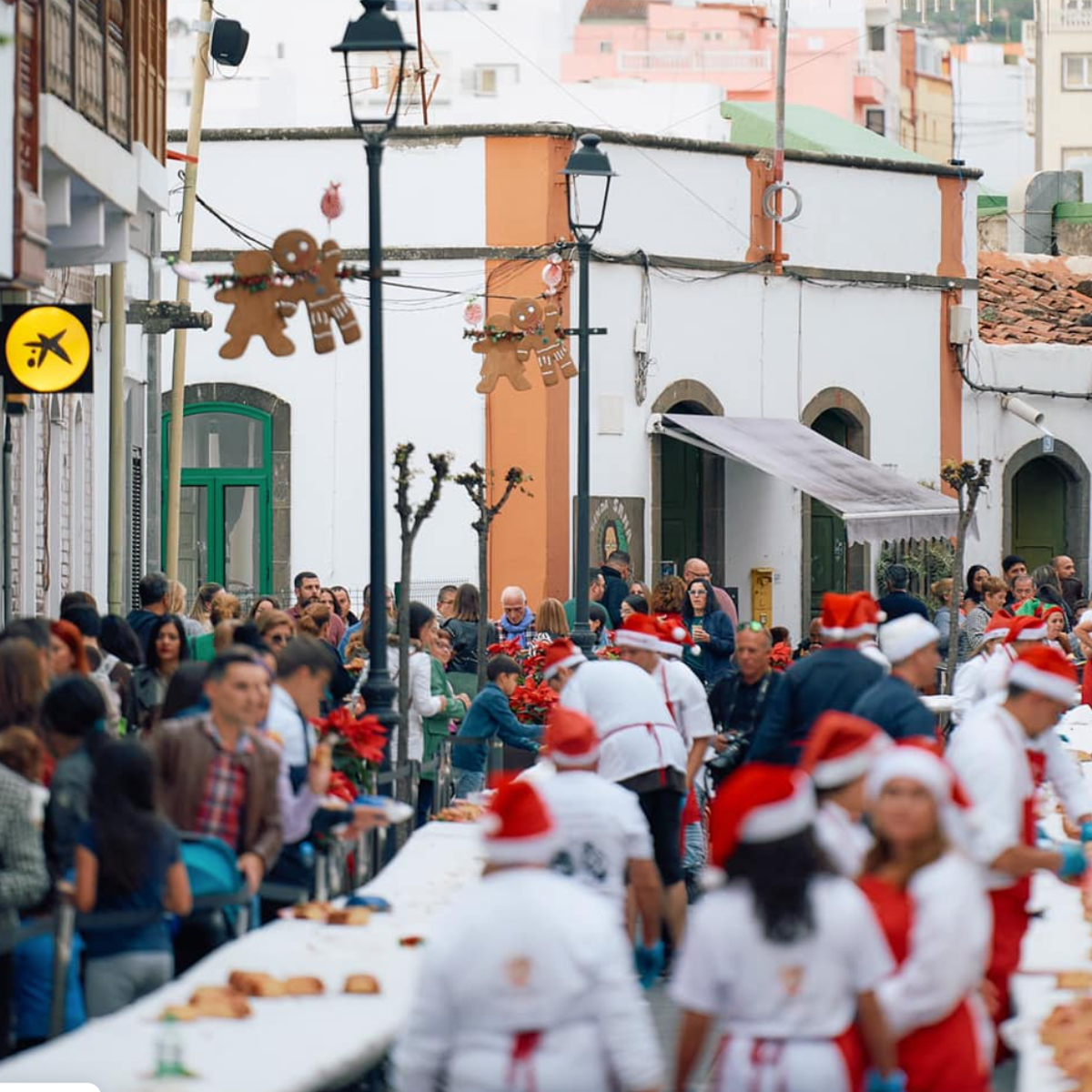 El roscón más grande de Europa hace historia en Moya (Gran Canaria)