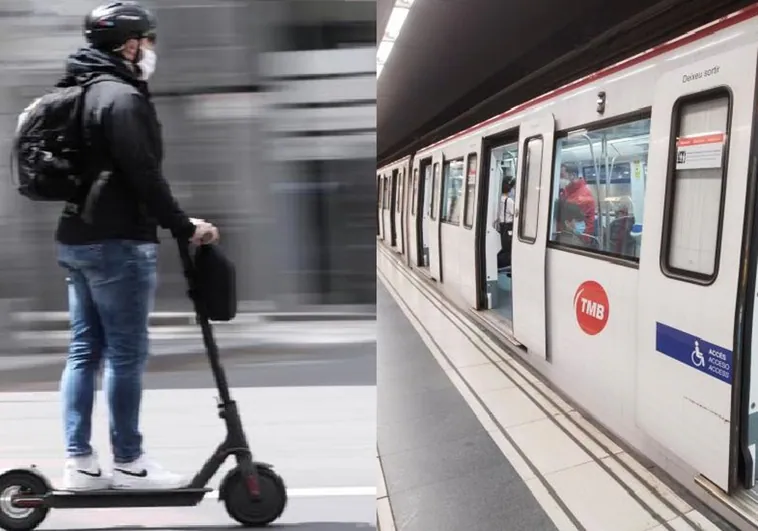 El Área Metropolitana de Barcelona prohibirá los patinetes eléctricos en el transporte público durante seis meses