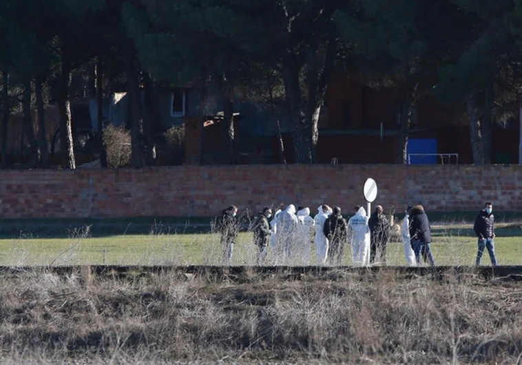 Lugar en el que fue hallado el cadáver de Esther López, en una cuneta de la N-122 en Traspinedo (Valladolid)