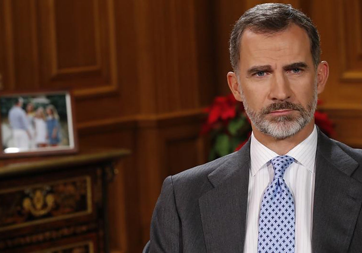 El Rey, durante el discurso de Navidad del año 2017