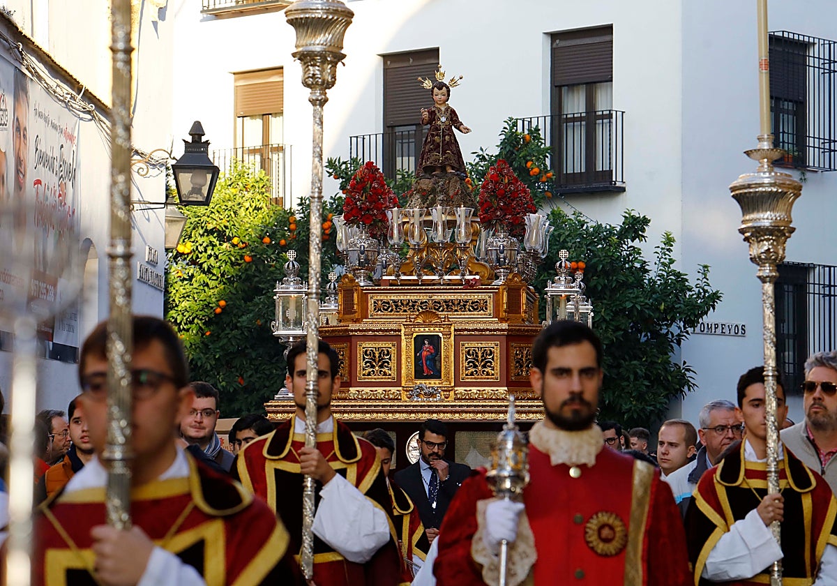 El Niño Jesús de la Compañía, durante su procesión del 2 de enero de 2020