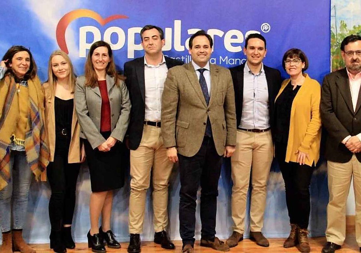Jaime Celada, el cuarto por la izquierda, cuando Paco Núñez presentó su candidatura en las elecciones de 2019