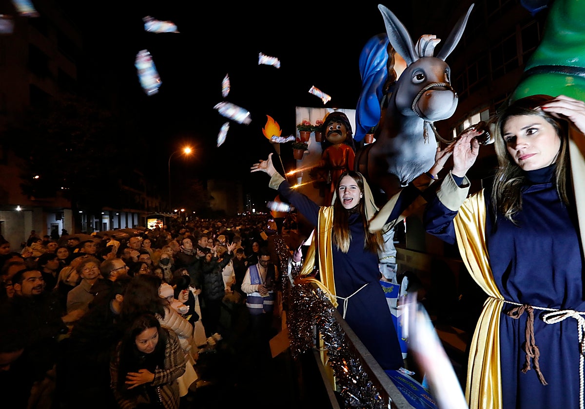Niñas en una carroza