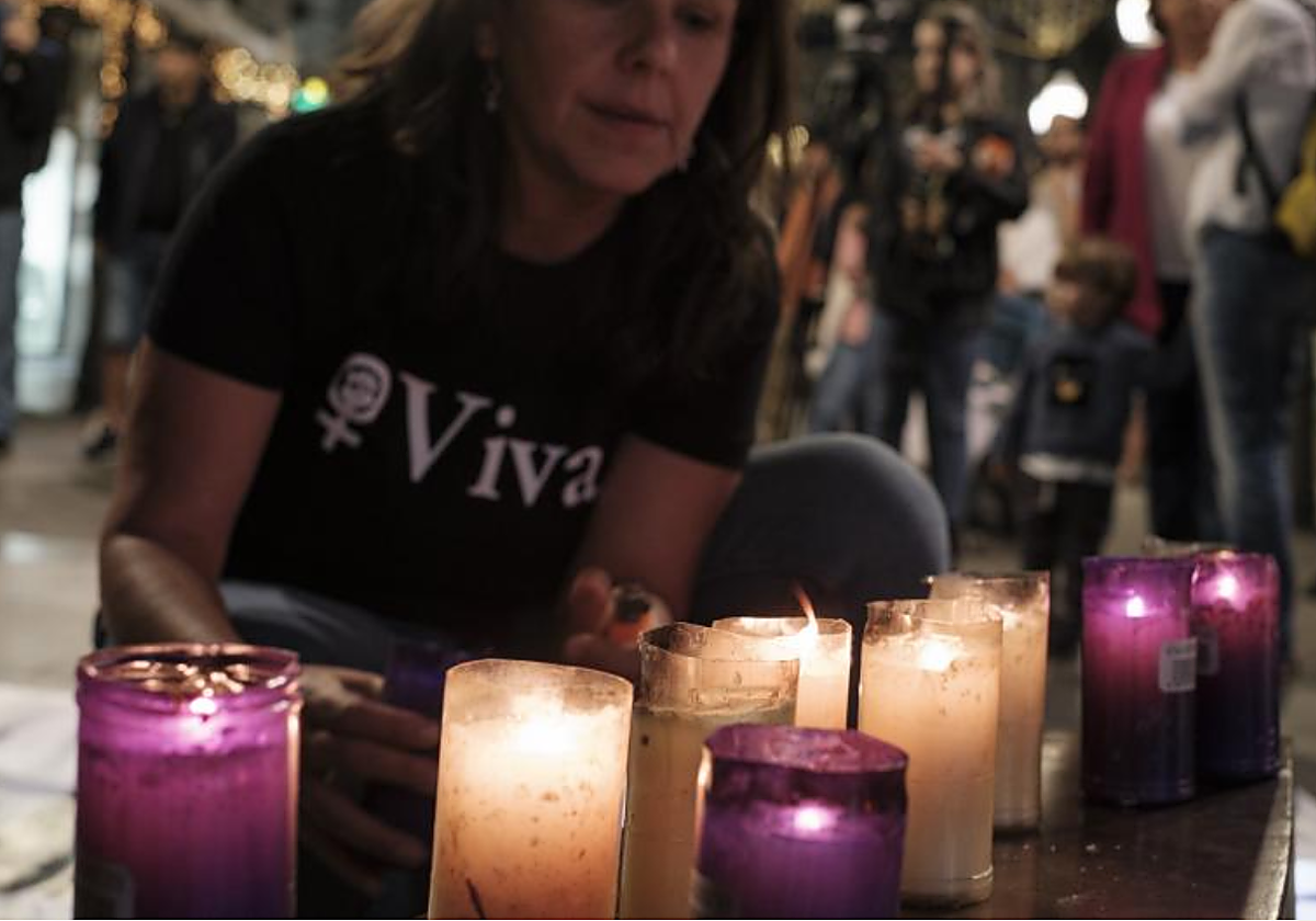 Concentración de repulsa por el asesinato de Hayate ayer en Las Palmas de Gran Canaria