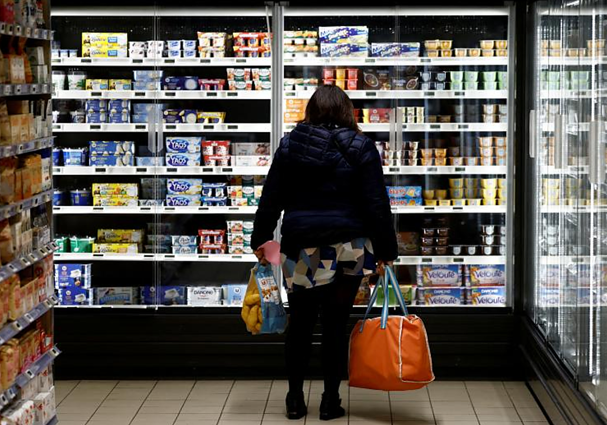 Supermercado en foto de archivo